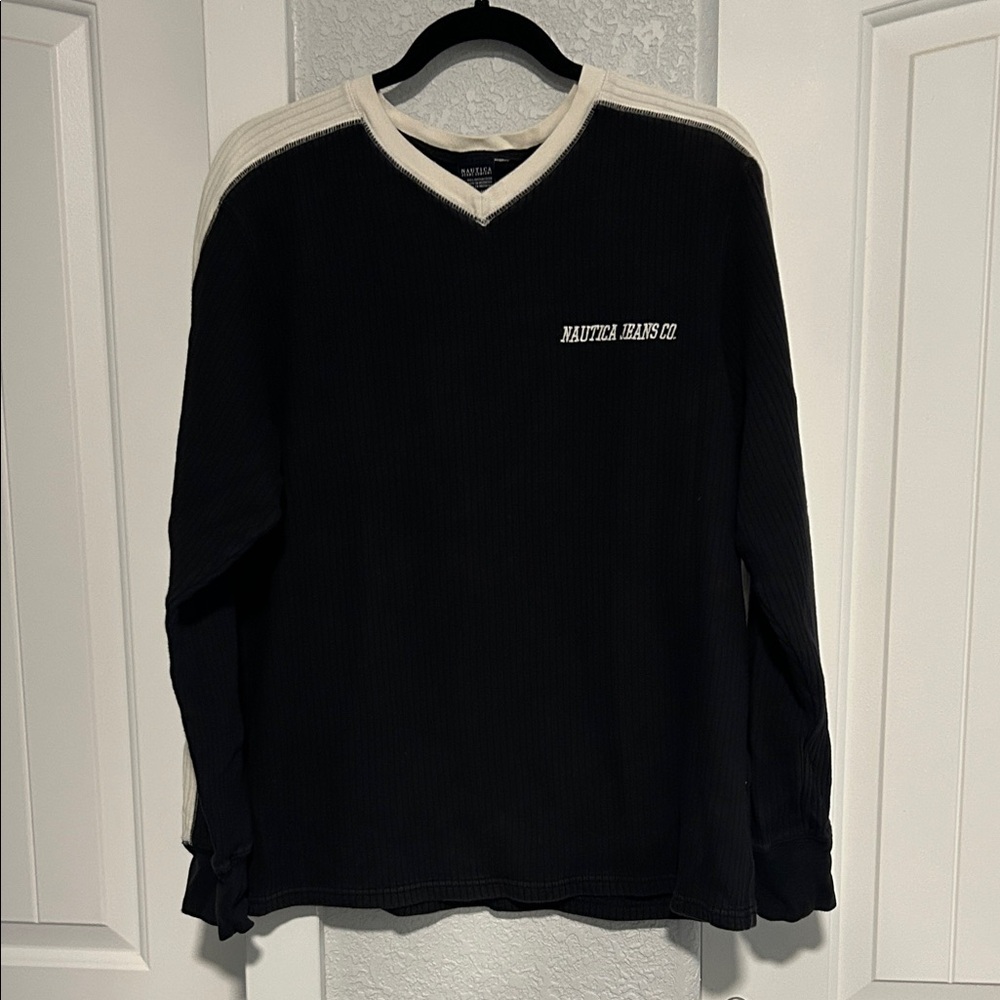 Nautica Jeans V-Neck Sweater L